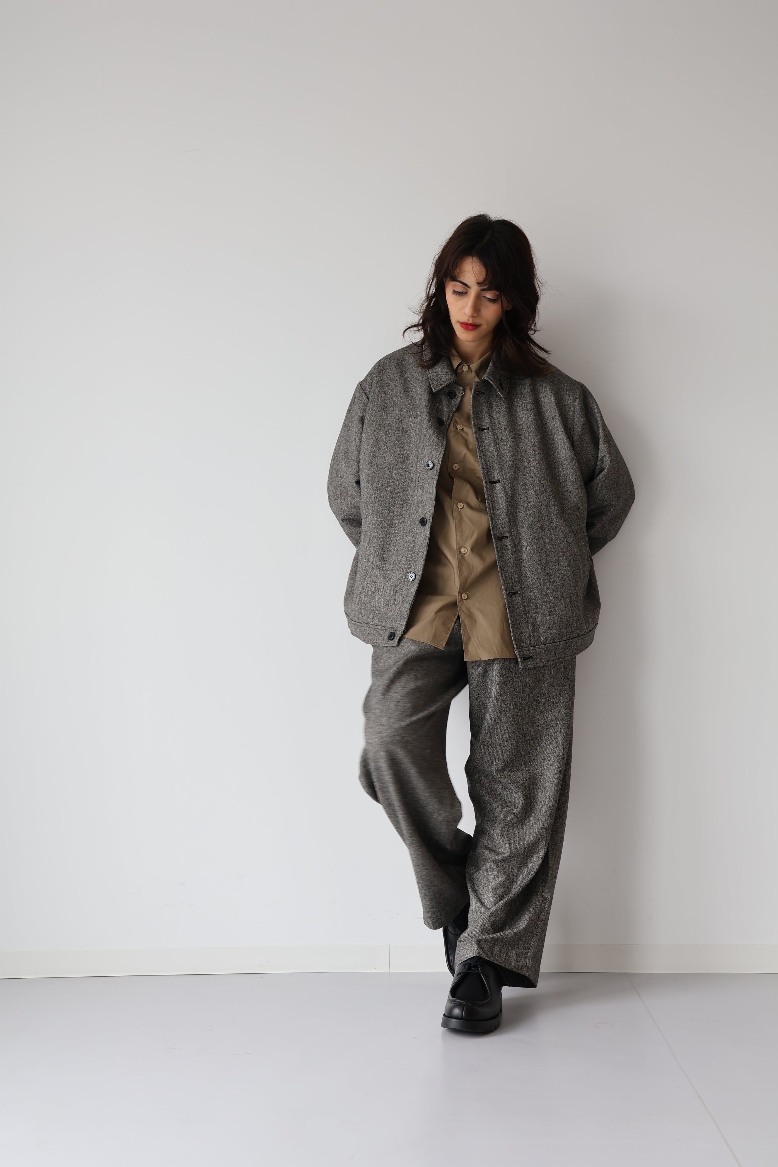 WASHABLE TWEED BLOUSON / PANTS