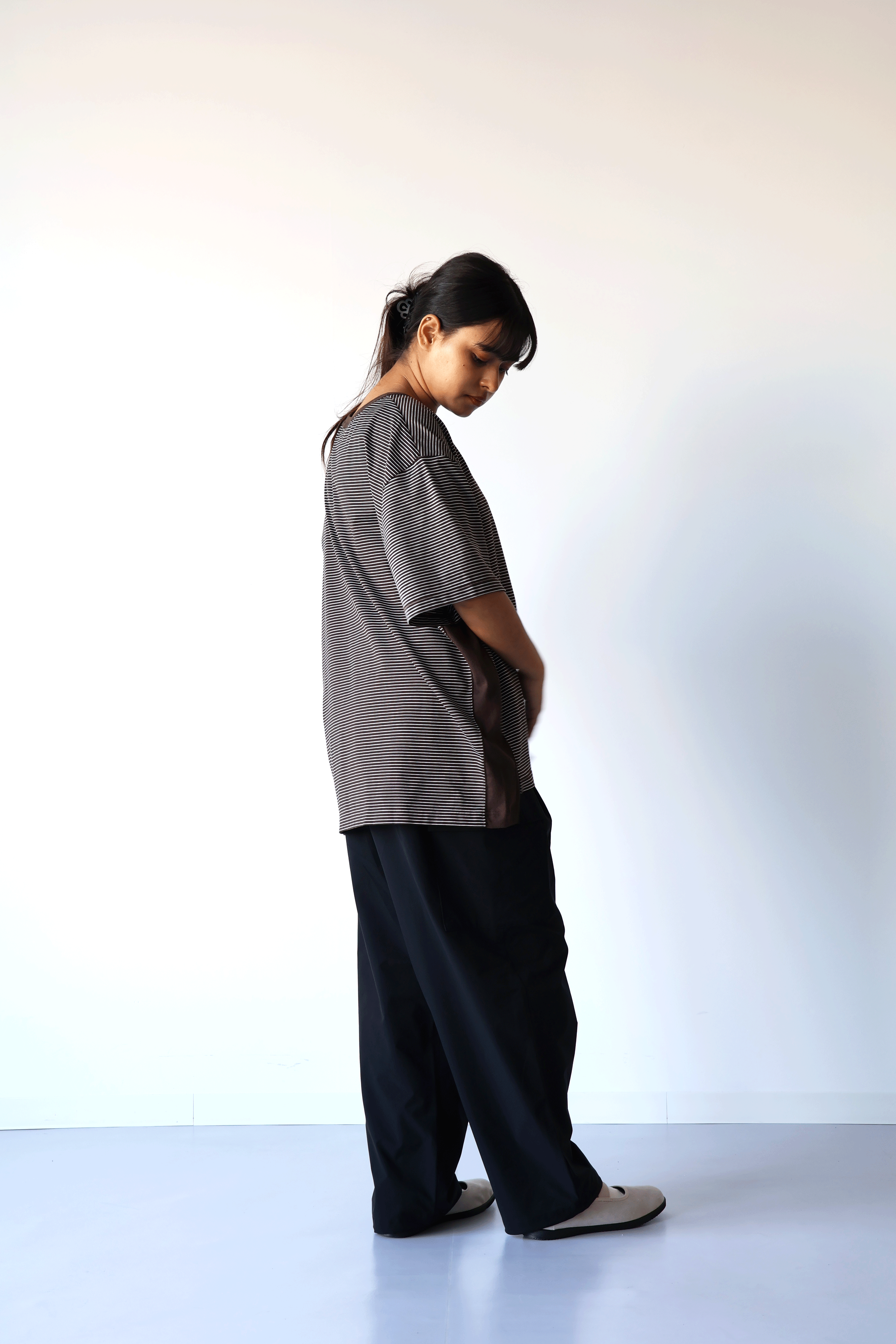 SIDE PANEL TEE S/S(BORDER)