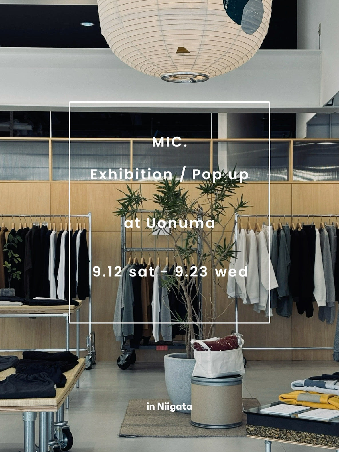 EXHIBITION & POP UP　at UONUMA / Niigata