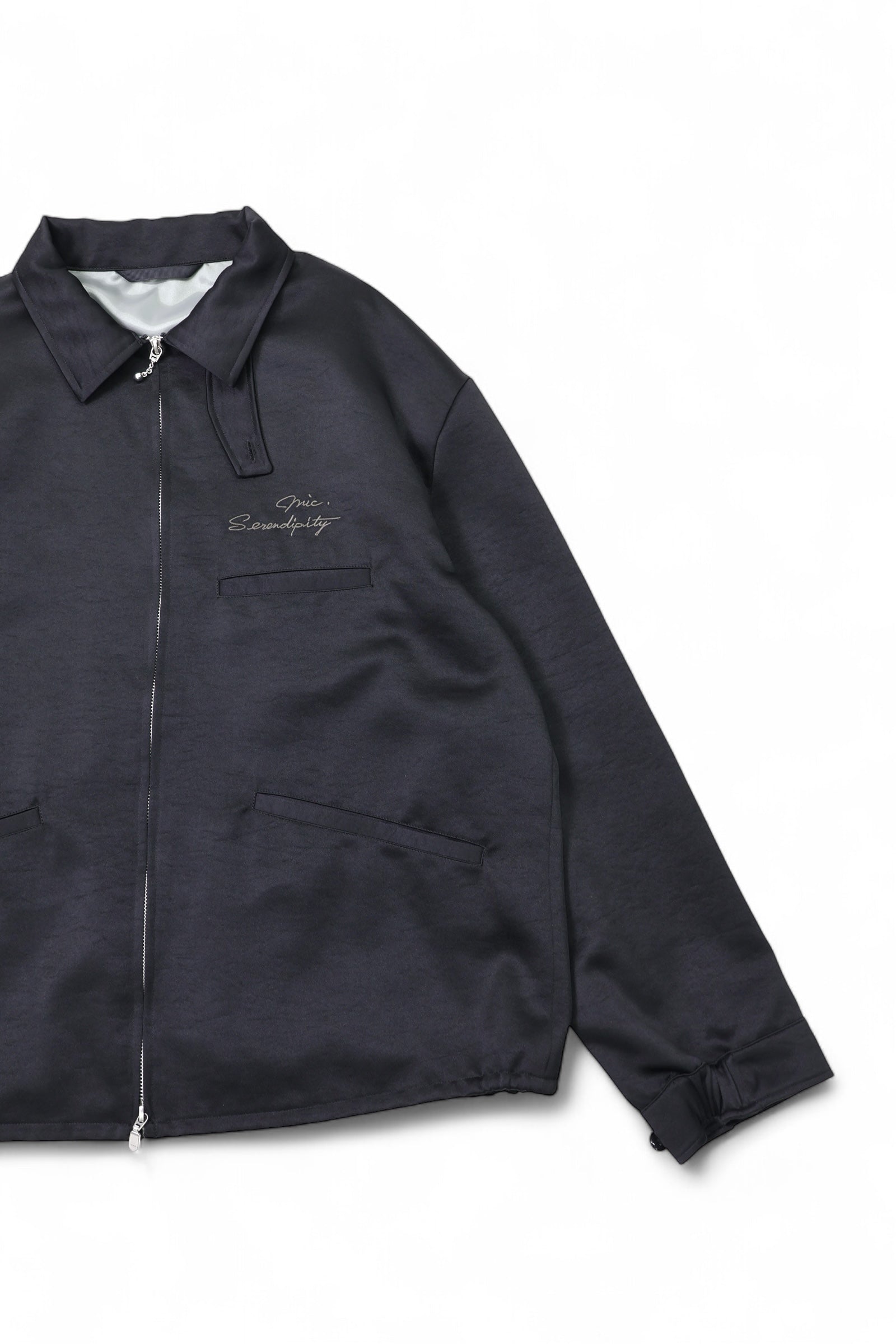 EMBROIDERY SATIN BLOUSON
