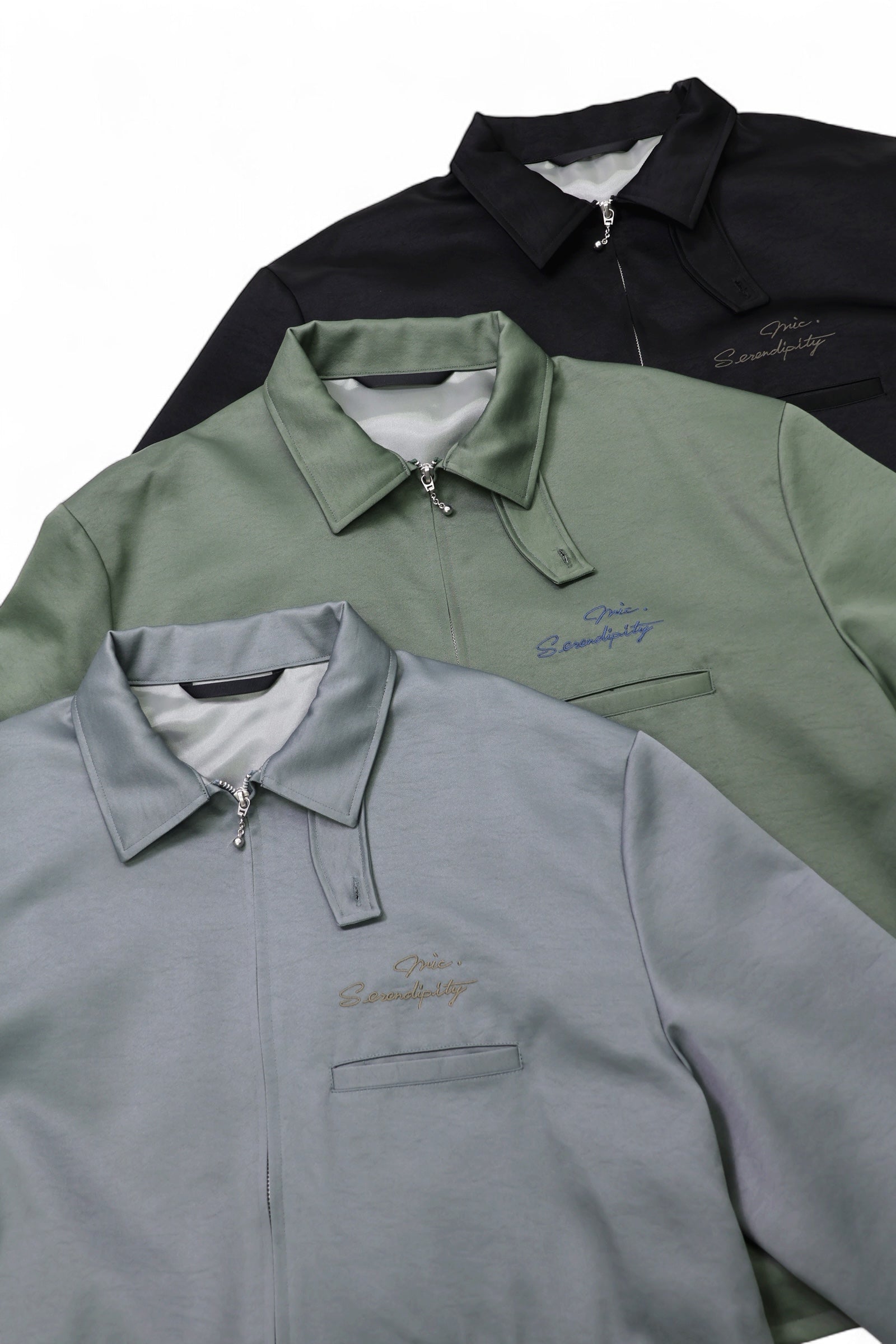 EMBROIDERY SATIN BLOUSON